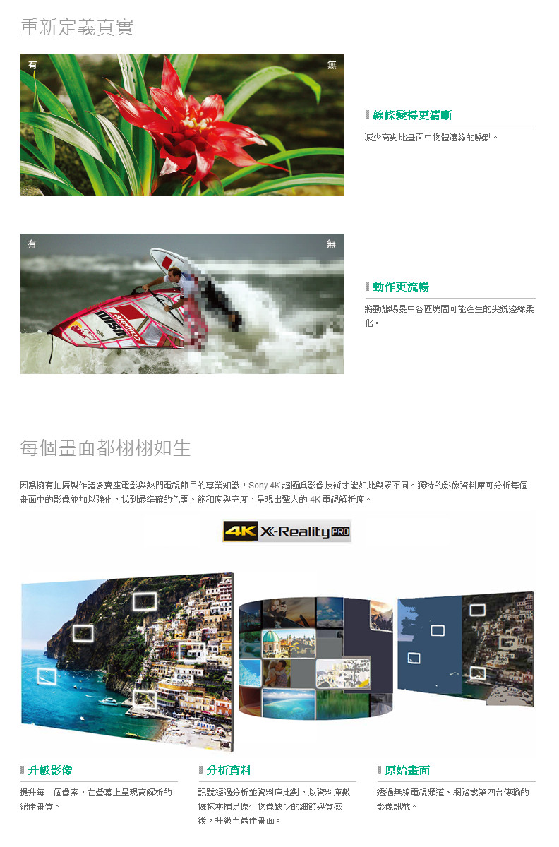 【綠電器】SONY新力 43型4K HDR連網液晶電視 KD-43X7000F $21300 (不含安裝費)