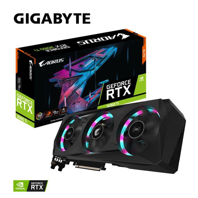 技嘉AORUS GeForce RTX 3060 Ti ELITE 8G 顯示卡(rev. 2.0)+B550M*2+X570S