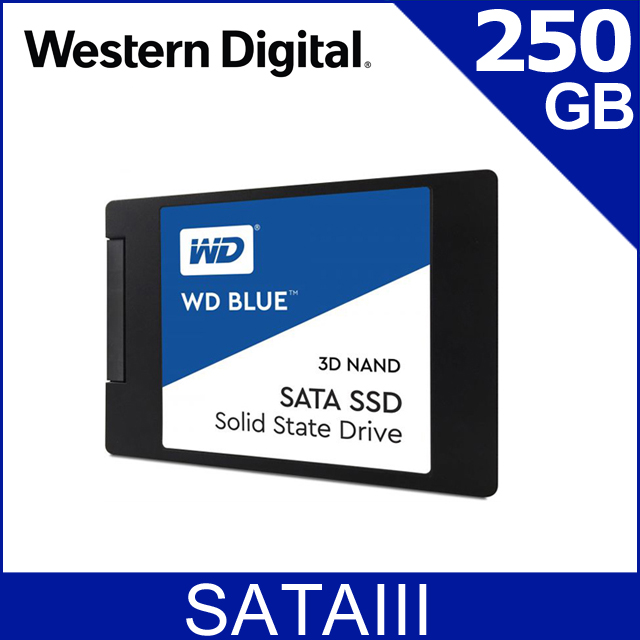 WD SSD 250GB 2.5吋 3D NAND 固態硬碟(藍標)