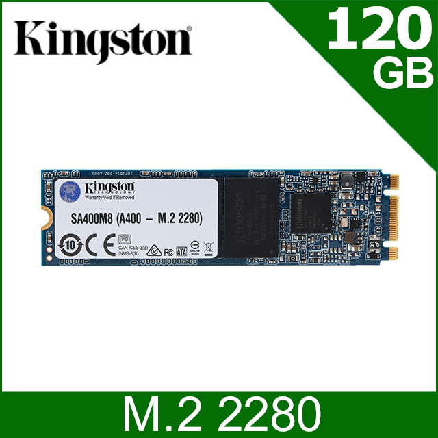 金士頓 Kingston SSDNow A400 120GB (M.2 2280) 固態硬碟 (SA400M8/120G)