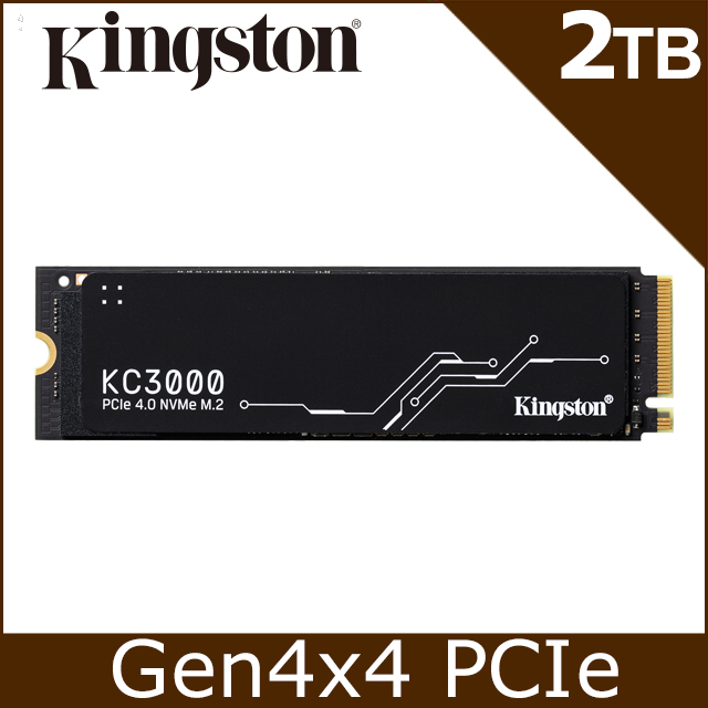 金士頓 Kingston KC3000 2TB PCIe 4.0 NVMe M.2 SSD (SKC3000S/2048G)