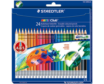 Staedtler 施德樓可擦式色鉛筆24色紙盒裝msnc24 Pchome 24h購物