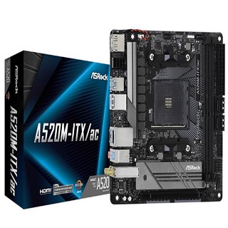 華擎 ASRock A520M-ITX/ac ?AMD AM4 Mini-ITX 主機板