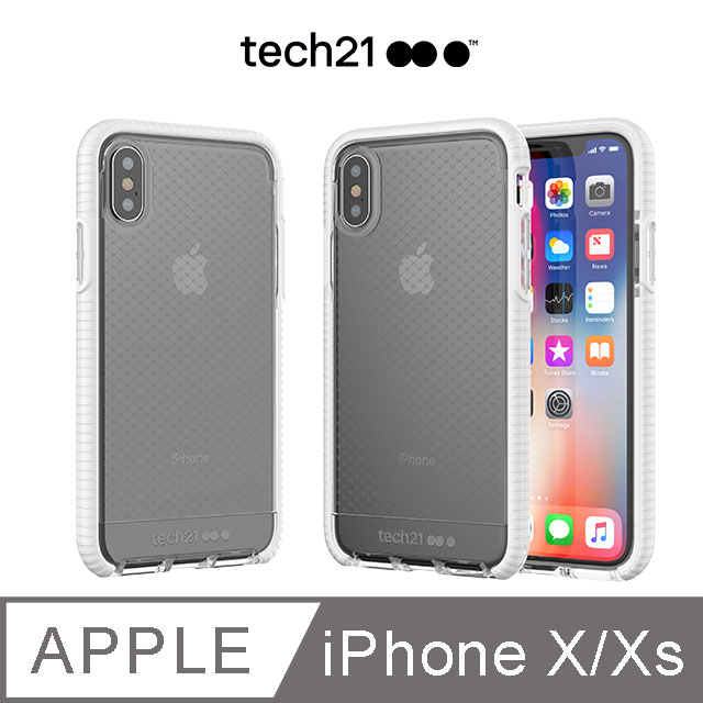 Tech21 英國超衝擊evo Check Iphone X 防撞軟質格紋保護殼 透白 Pchome 24h購物